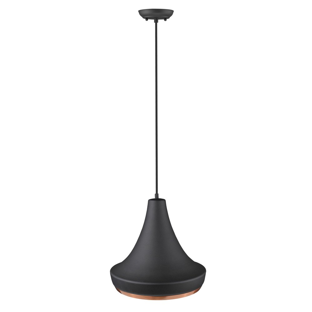 Tholos 1-Light Matte Black Pendant - SKU 398294