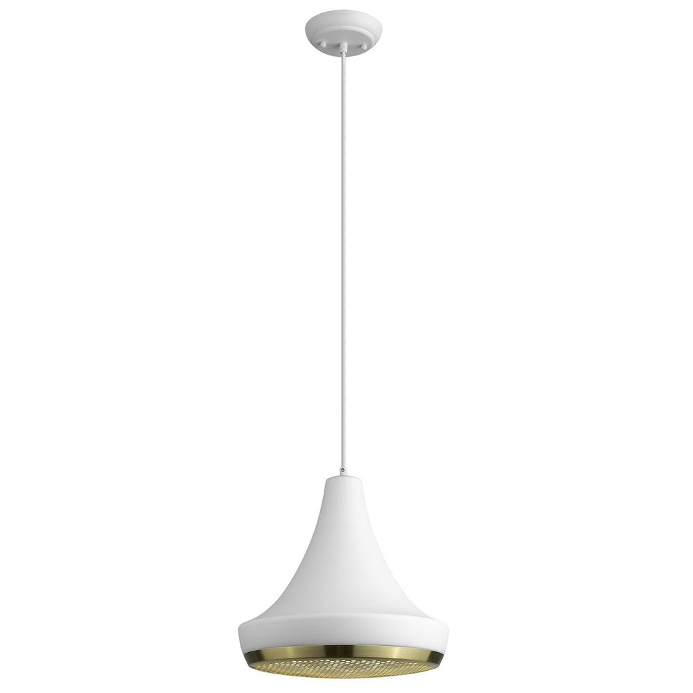 Tholos 1-Light White Pendant - SKU 398295 on a white background
