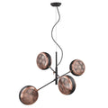 Tholos 4-Light Matte Black Pendant on a white background