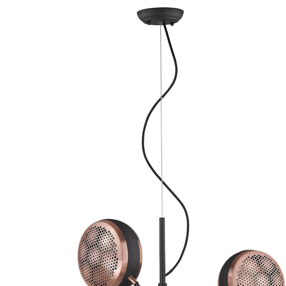 Tholos 4-Light Matte Black Pendant on a white background
