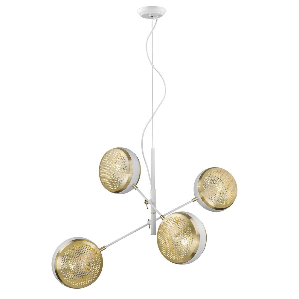 Tholos 4-Light White Pendant on a white background