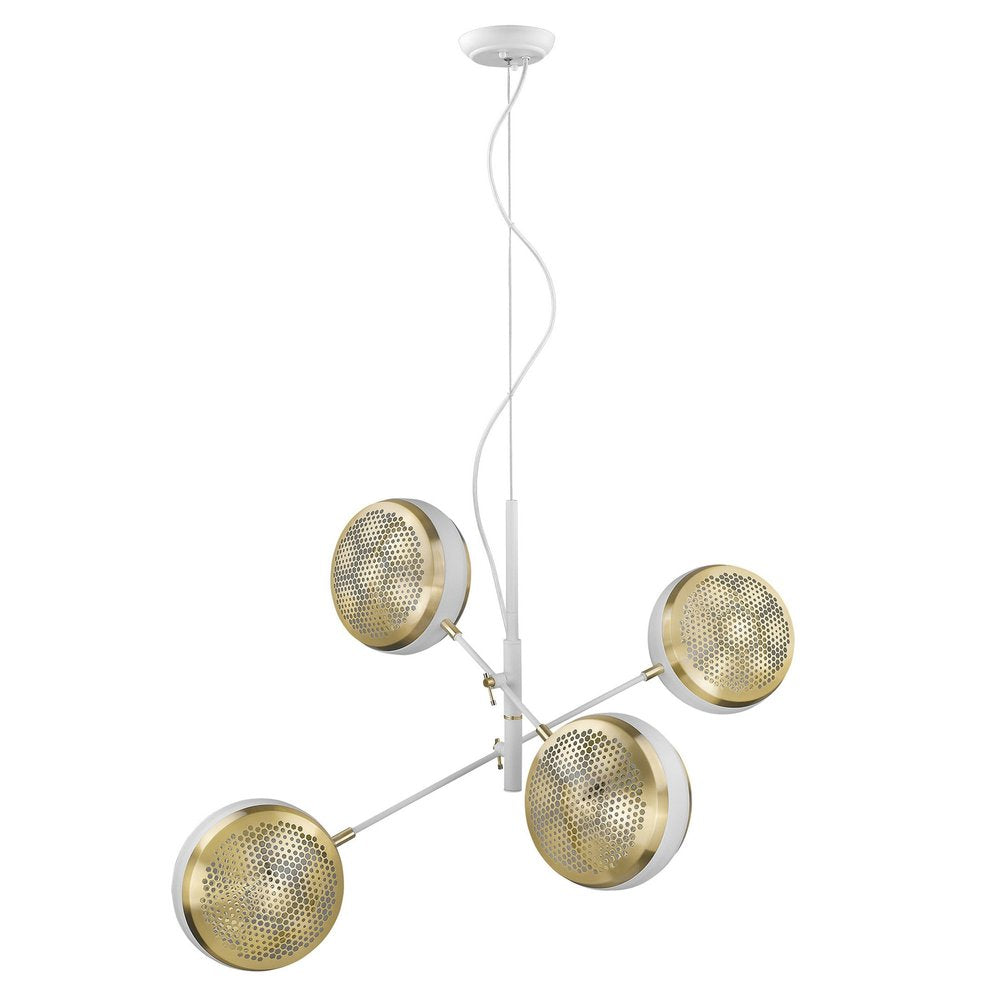 Tholos 4-Light White Pendant on a white background