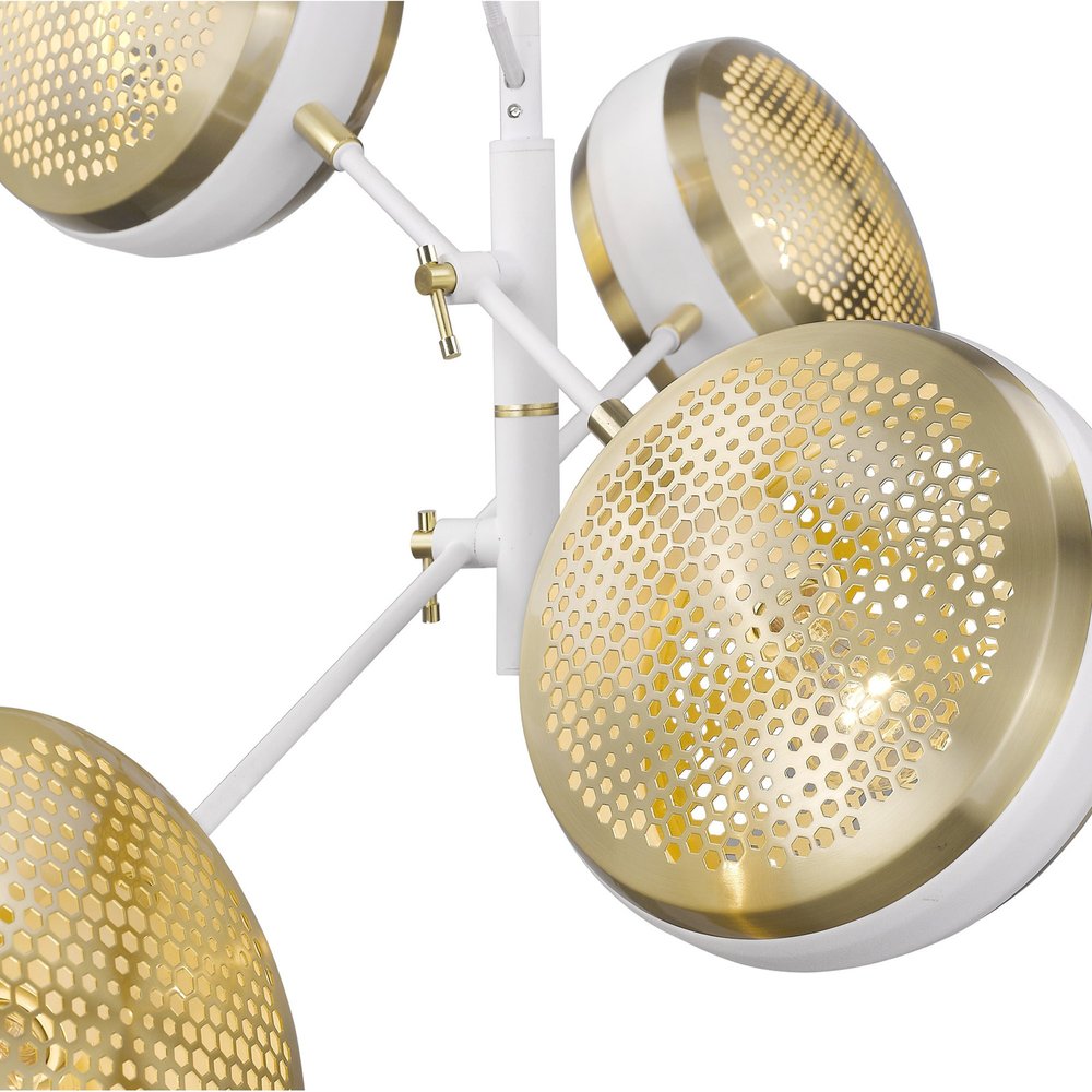 Tholos 4-Light White Pendant on a white background