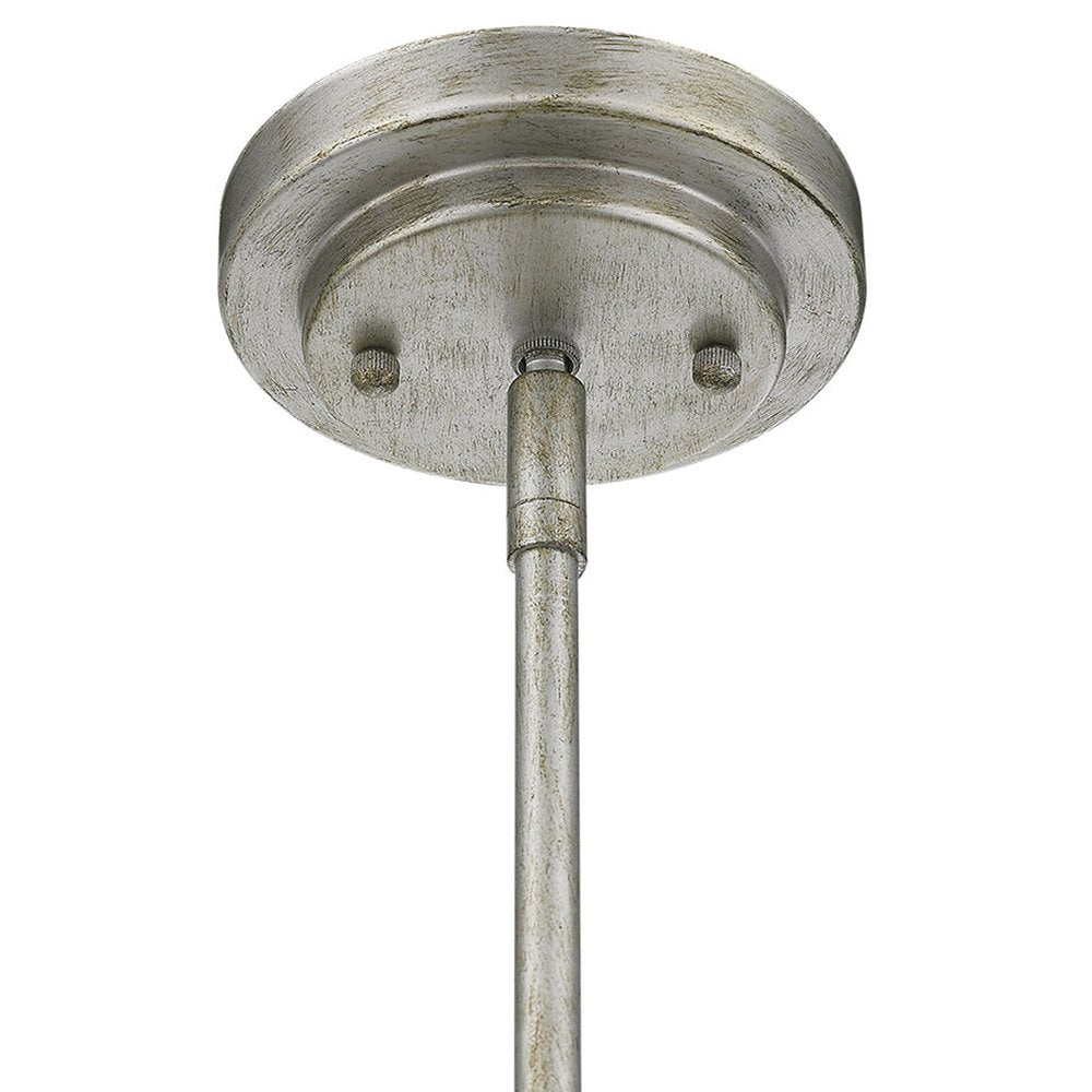 Amoret 3-Light Antique Silver Convertible Pendant on a white background
