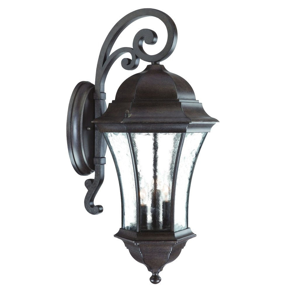 Waverly 3-Light Black Coral Wall Light on a white background