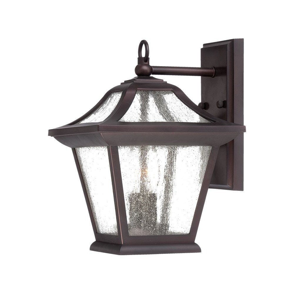 XL Antique Bronze Birdhouse Shape Outdoor Wall Light on a white background