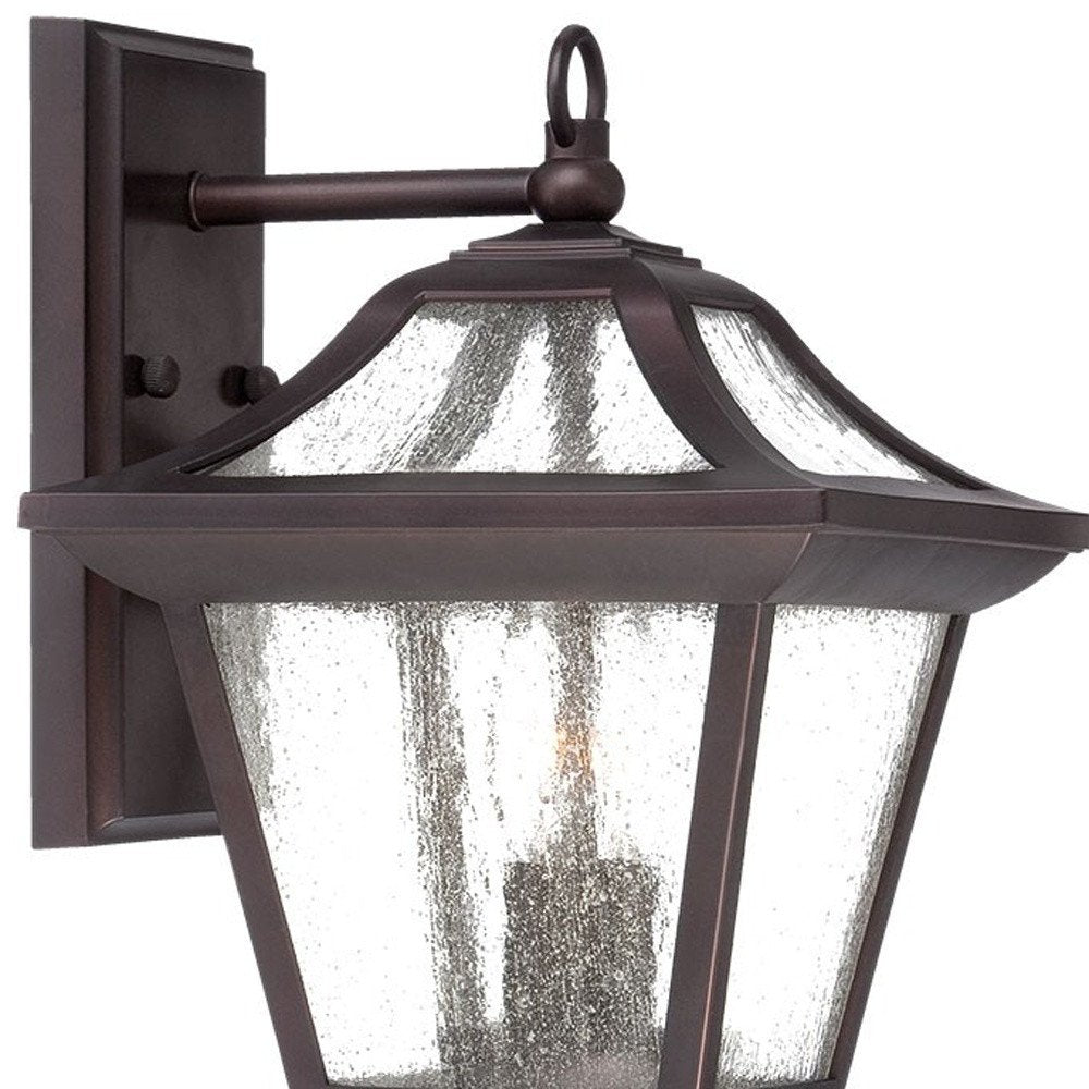 XL Antique Bronze Birdhouse Shape Outdoor Wall Light on a white background