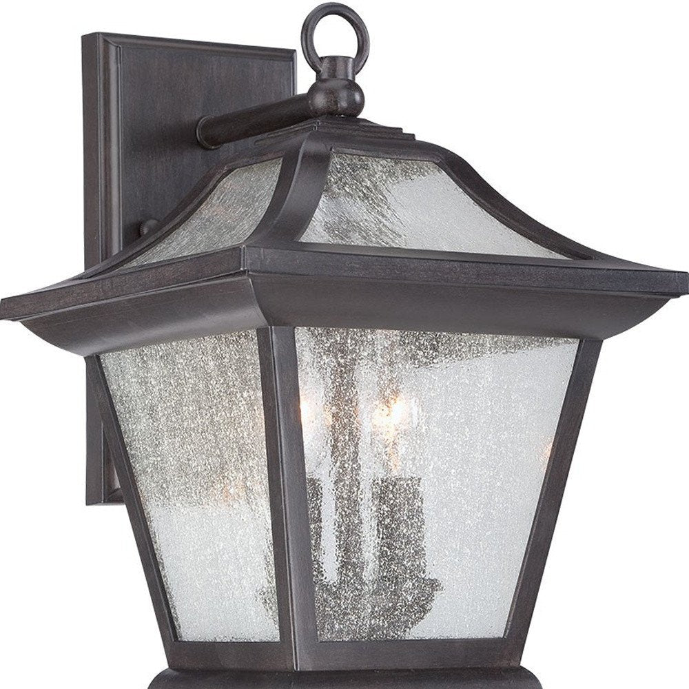 XL Matte Black Birdhouse Shape Outdoor Wall Light on a white background