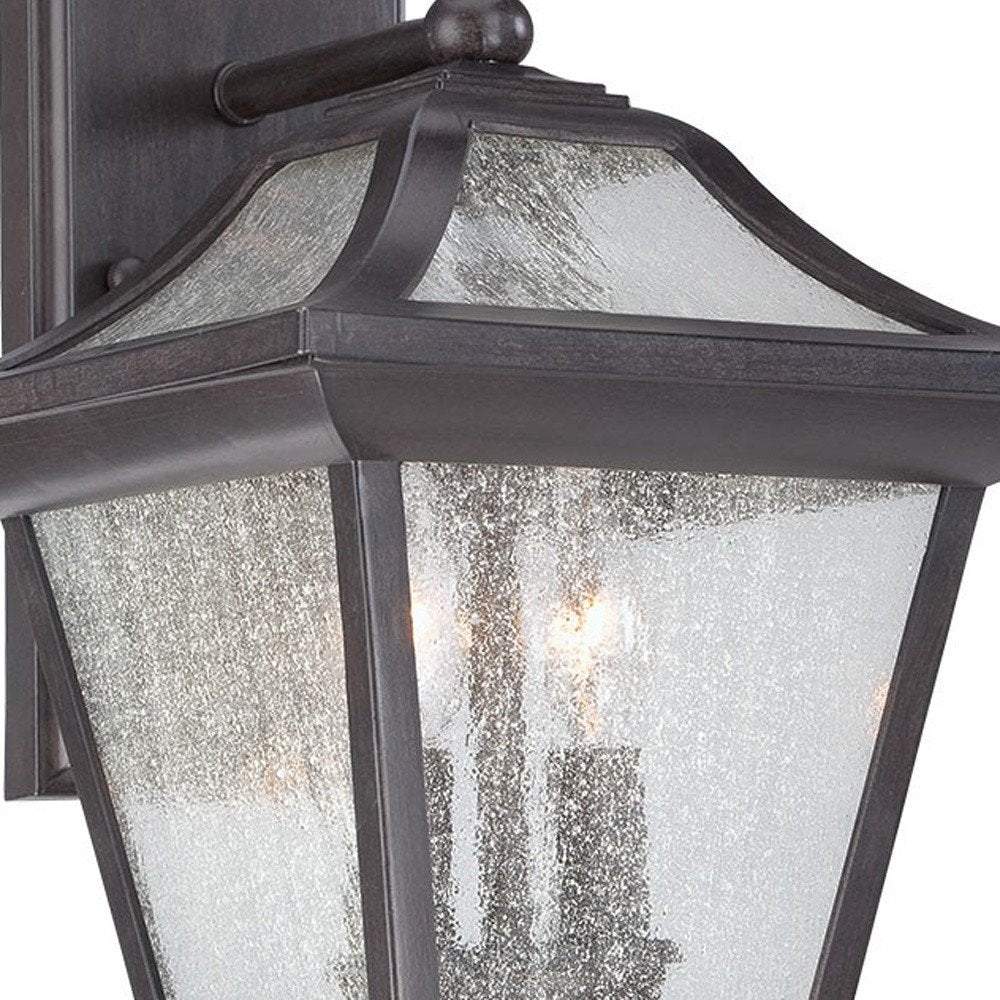 XL Matte Black Birdhouse Shape Outdoor Wall Light close-up detail