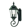 Two Light Matte Black Carousel Lantern Wall Light on a white background