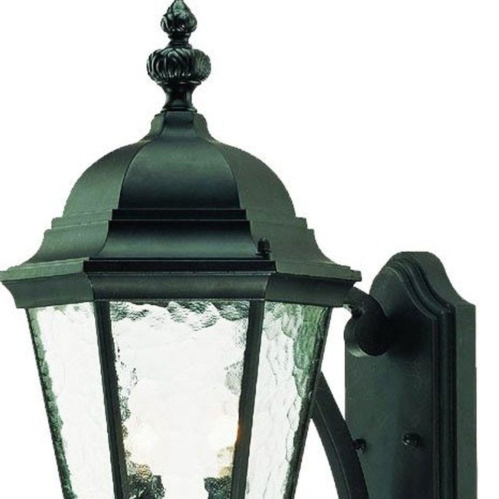 Two Light Matte Black Carousel Lantern Wall Light on a white background