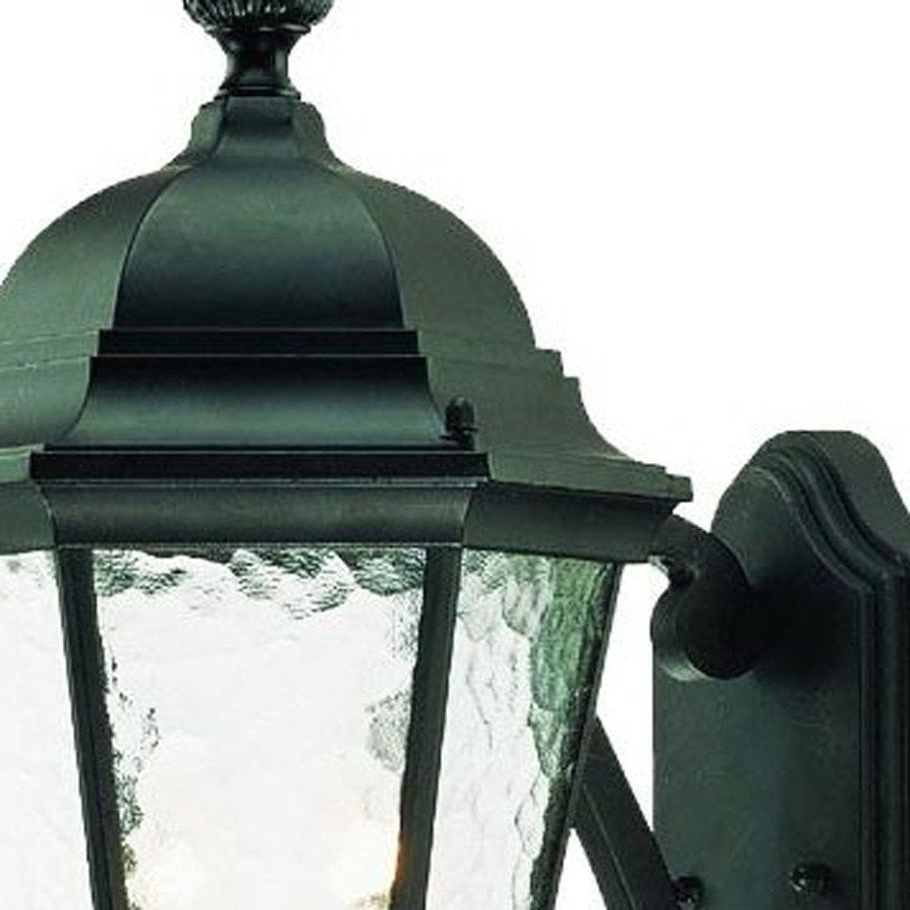 Two Light Matte Black Carousel Lantern Wall Light on a white background