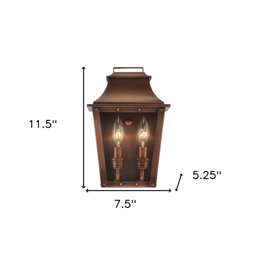 Two Light Transparent Dimmable Outdoor Hanging Lights With Copper And Clear Shades
