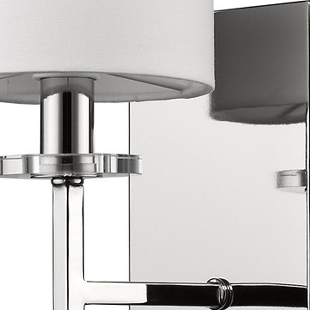 5" Silver And White Metal Flush Mounted Sconce