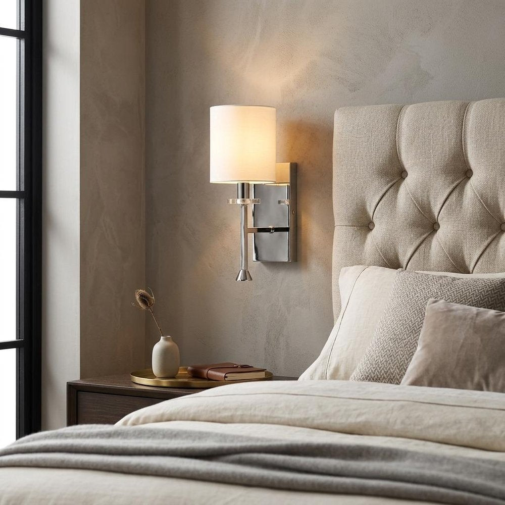 5" Silver And White Metal Flush Mounted Sconce