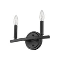 7" Black Metal Vanity Flush Mounted Sconce