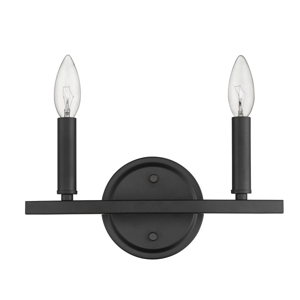 7" Black Metal Vanity Flush Mounted Sconce