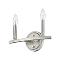 7" Silver Metal Vanity Flush Mounted Sconce