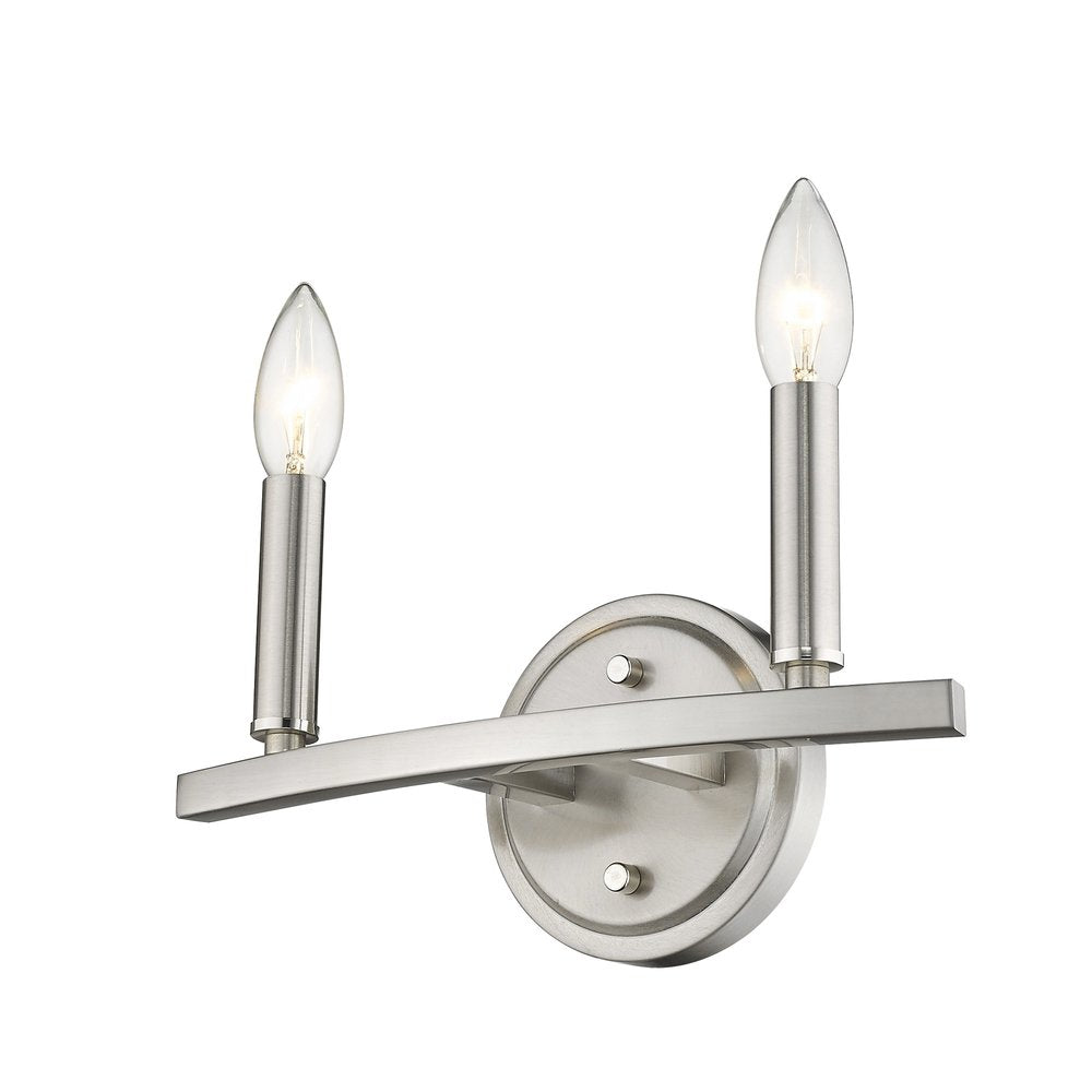 7" Silver Metal Vanity Flush Mounted Sconce