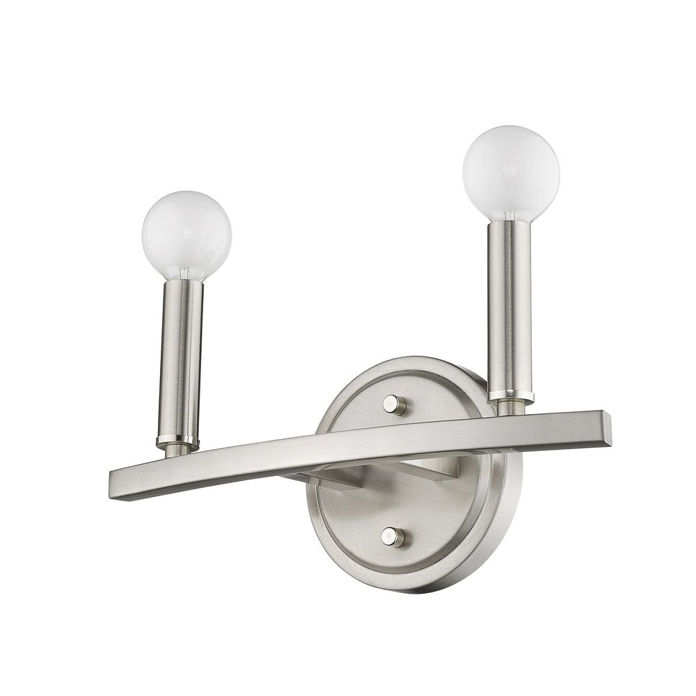 7" Silver Metal Vanity Flush Mounted Sconce