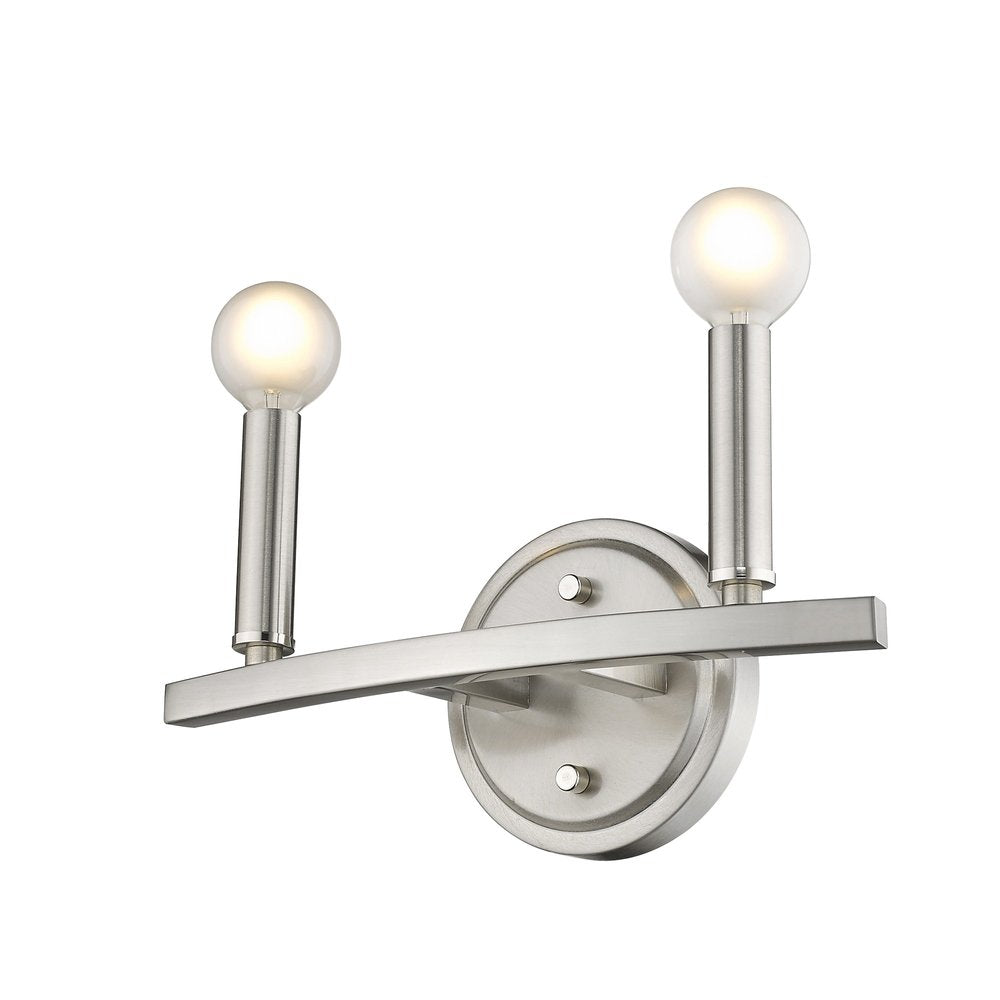 7" Silver Metal Vanity Flush Mounted Sconce