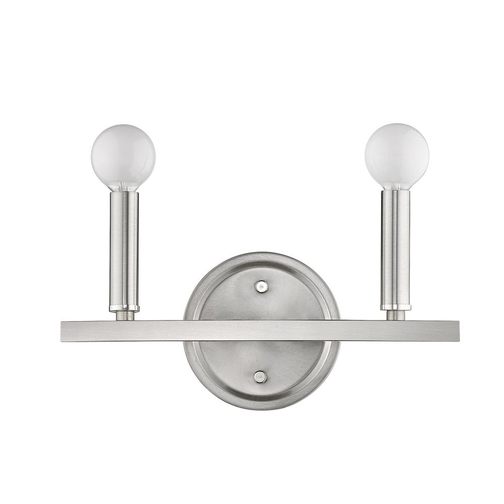 7" Silver Metal Vanity Flush Mounted Sconce