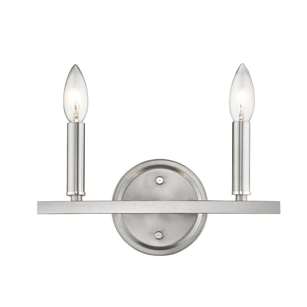 7" Silver Metal Vanity Flush Mounted Sconce