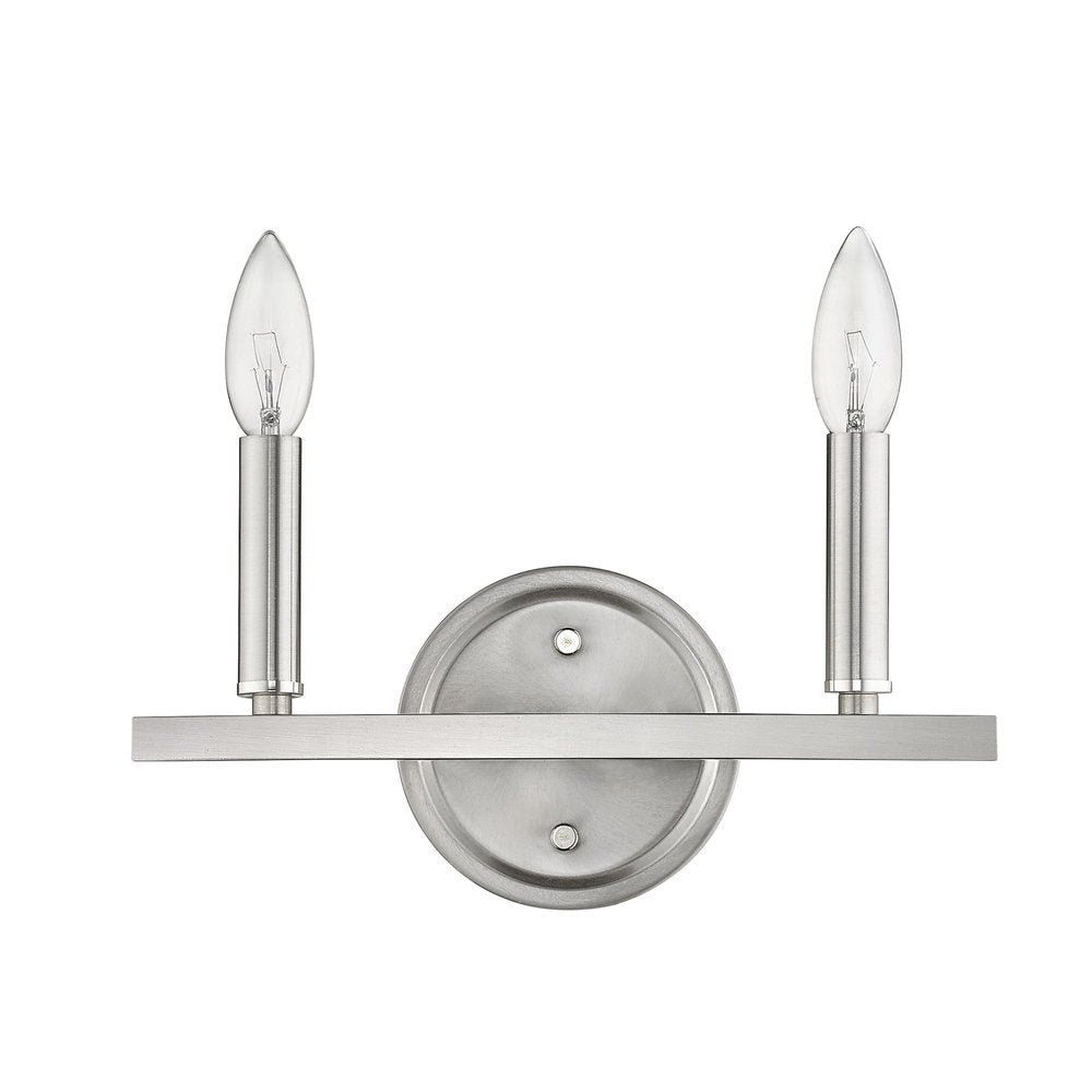7" Silver Metal Vanity Flush Mounted Sconce