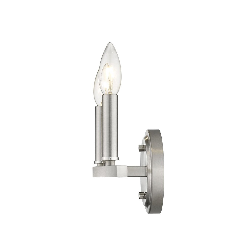 7" Silver Metal Vanity Flush Mounted Sconce
