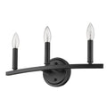 7" Black Metal Vanity Flush Mounted Sconce