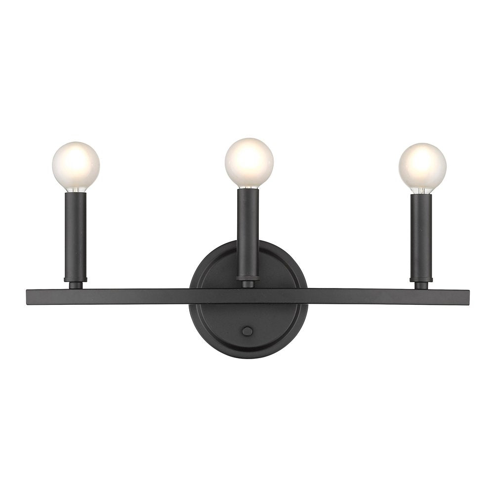 7" Black Metal Vanity Flush Mounted Sconce