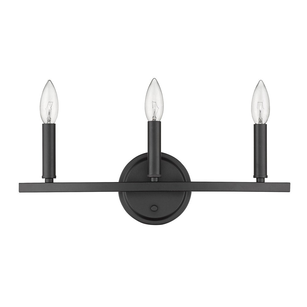 7" Black Metal Vanity Flush Mounted Sconce