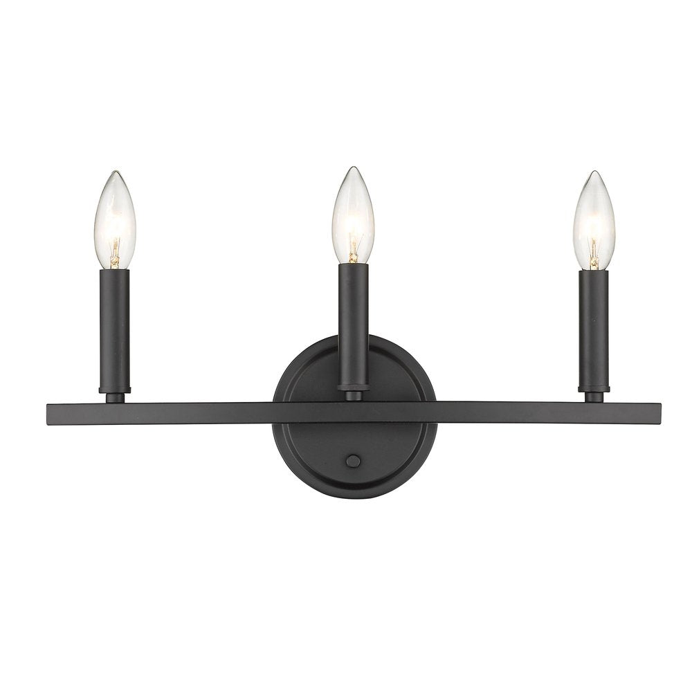 7" Black Metal Vanity Flush Mounted Sconce
