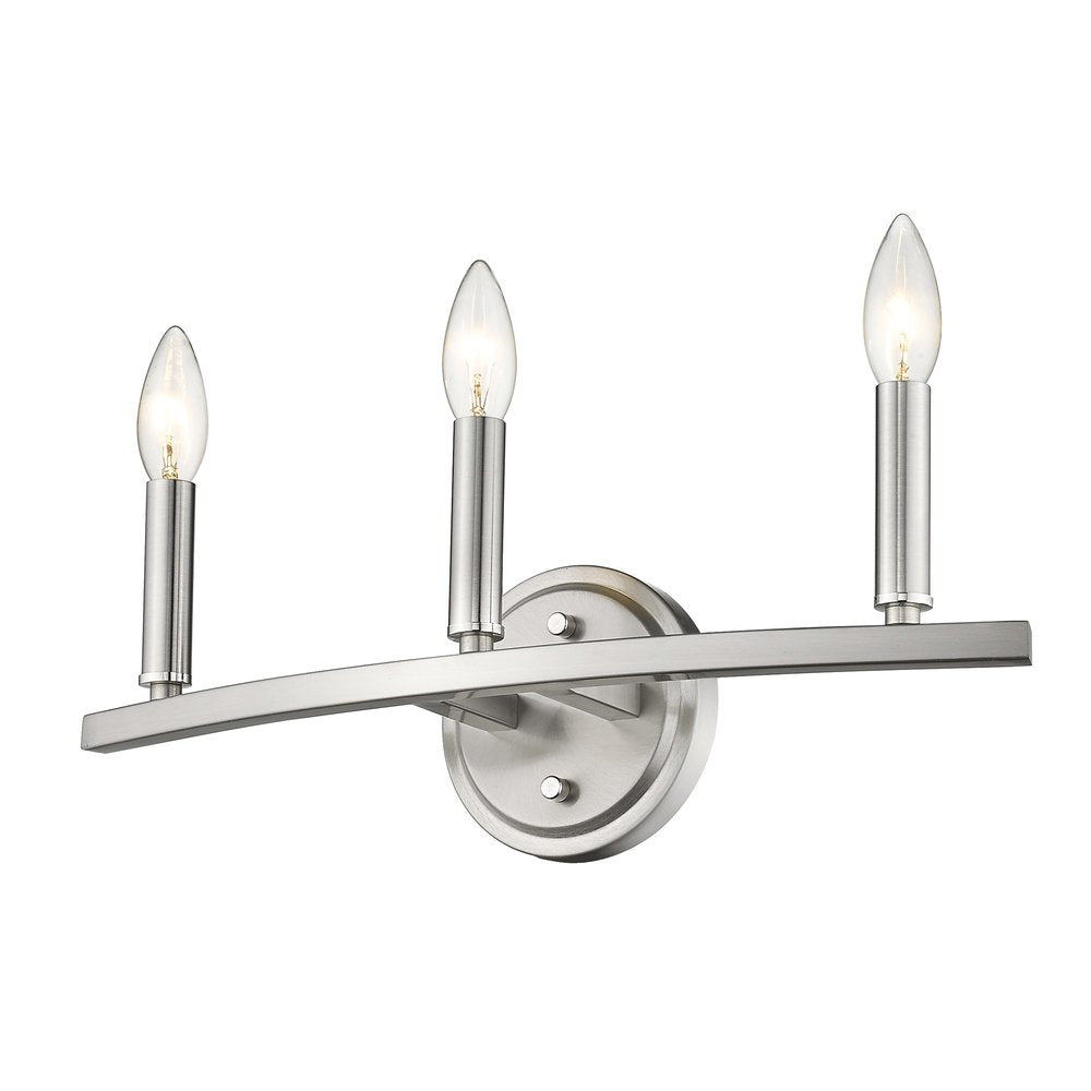 7" Silver Metal Vanity Flush Mounted Sconce
