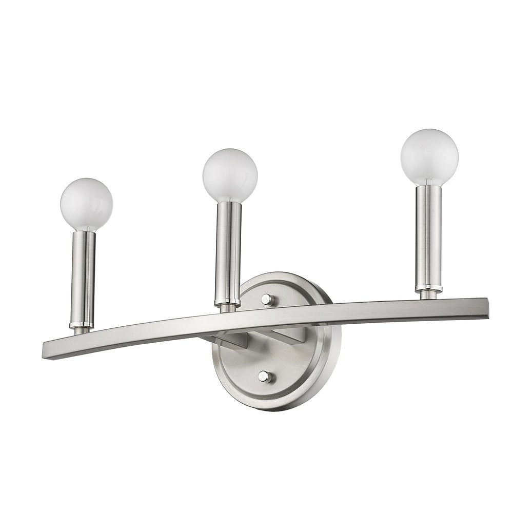 7" Silver Metal Vanity Flush Mounted Sconce