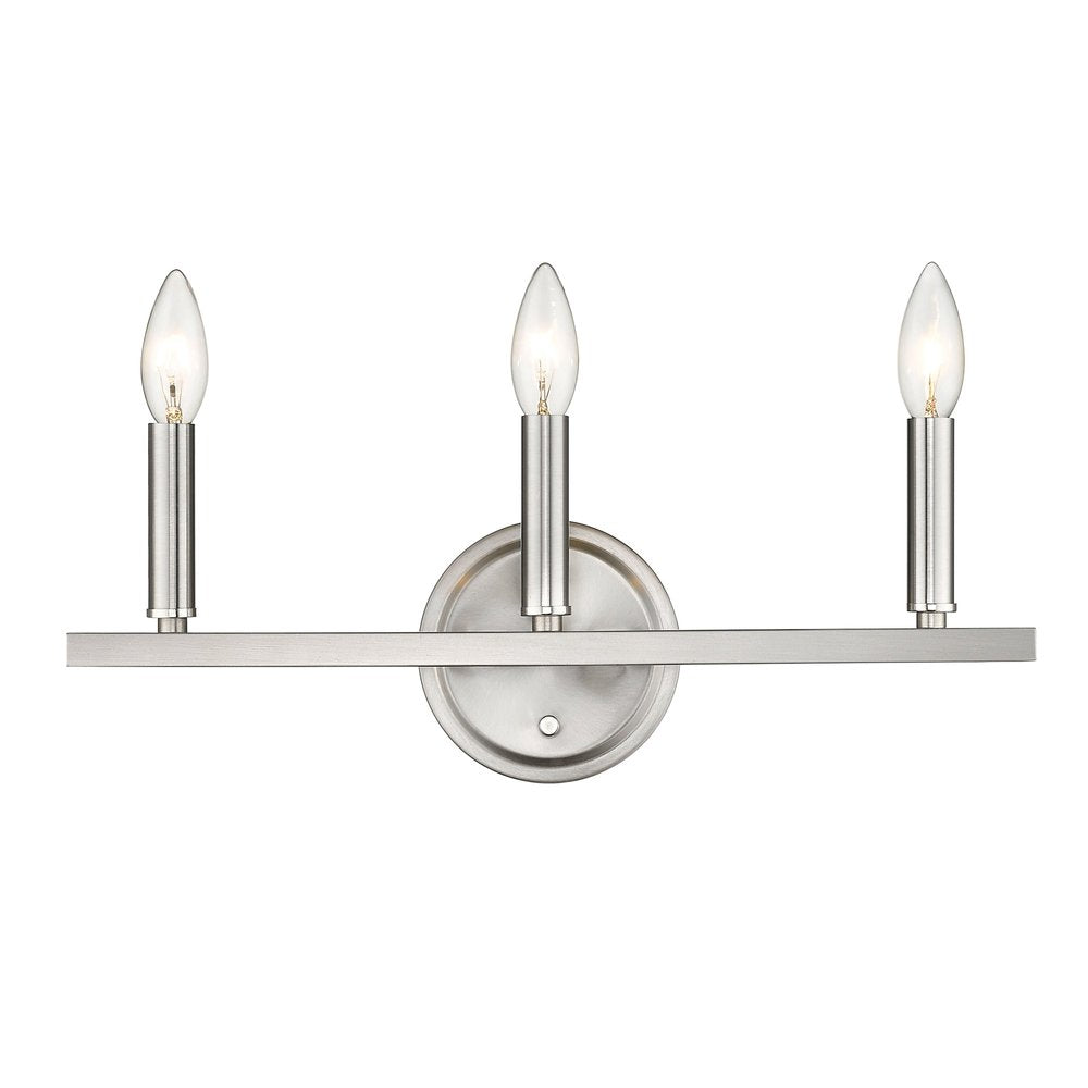 7" Silver Metal Vanity Flush Mounted Sconce