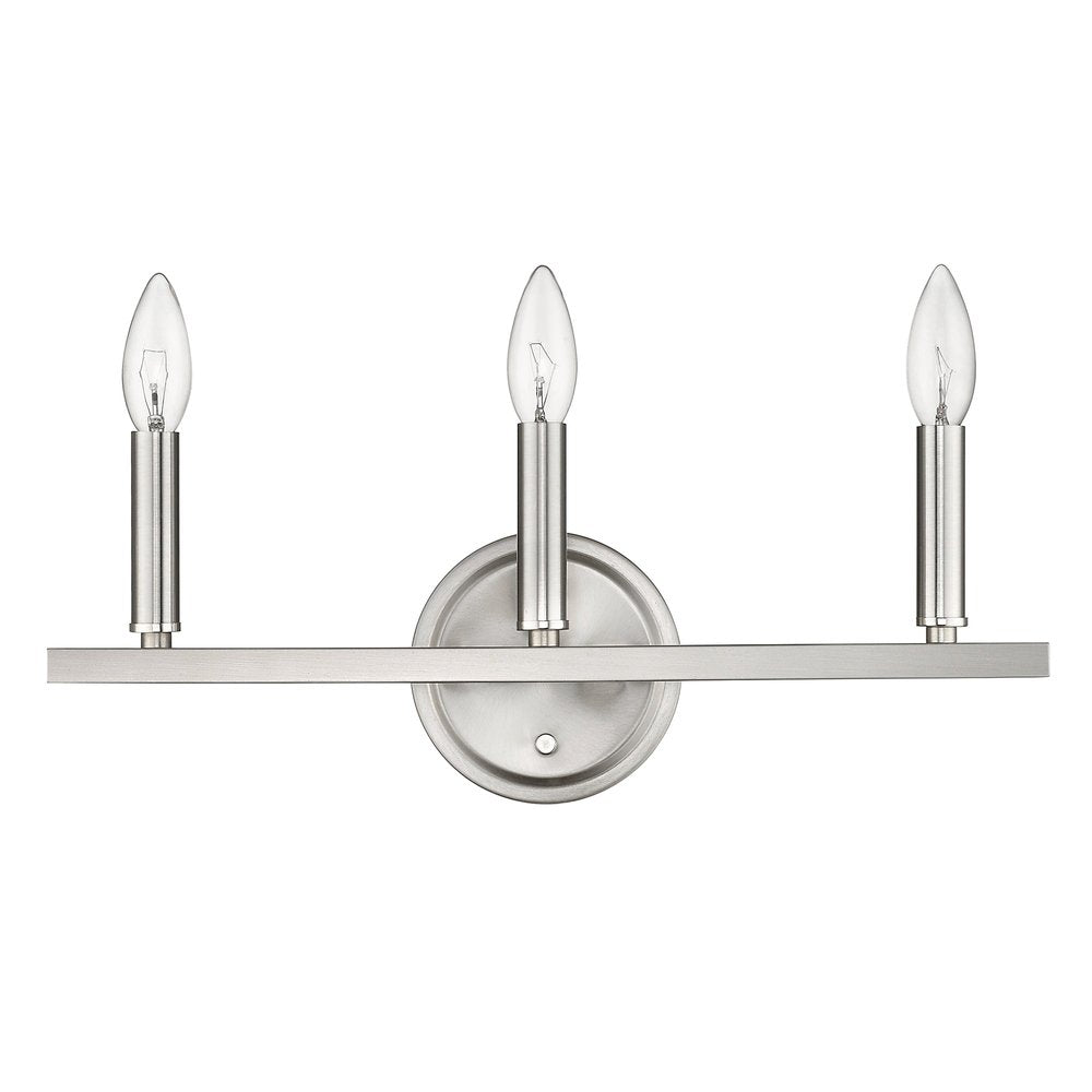 7" Silver Metal Vanity Flush Mounted Sconce