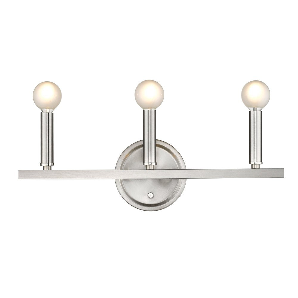 7" Silver Metal Vanity Flush Mounted Sconce