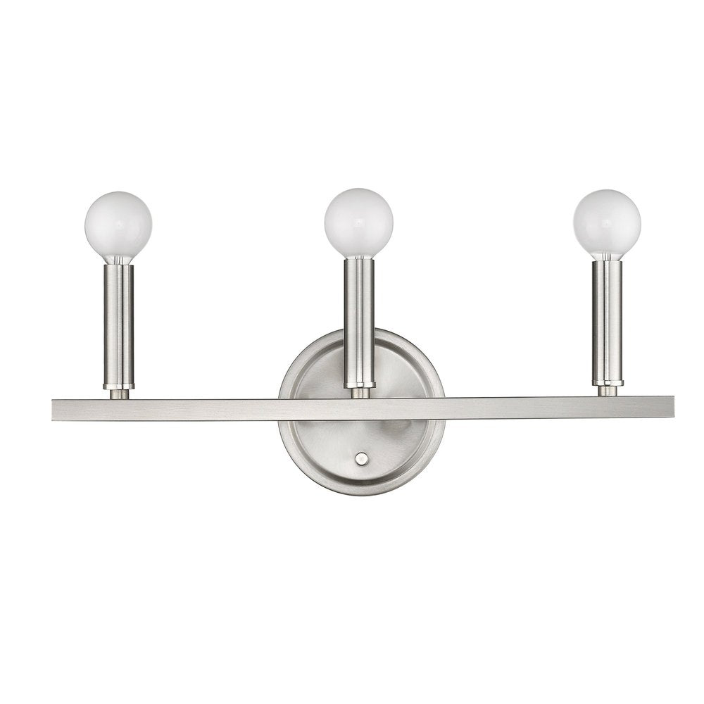 7" Silver Metal Vanity Flush Mounted Sconce