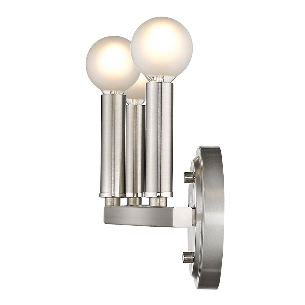 7" Silver Metal Vanity Flush Mounted Sconce