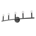 7" Black Metal Vanity Flush Mounted Sconce