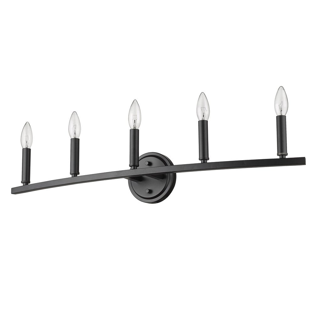 7" Black Metal Vanity Flush Mounted Sconce