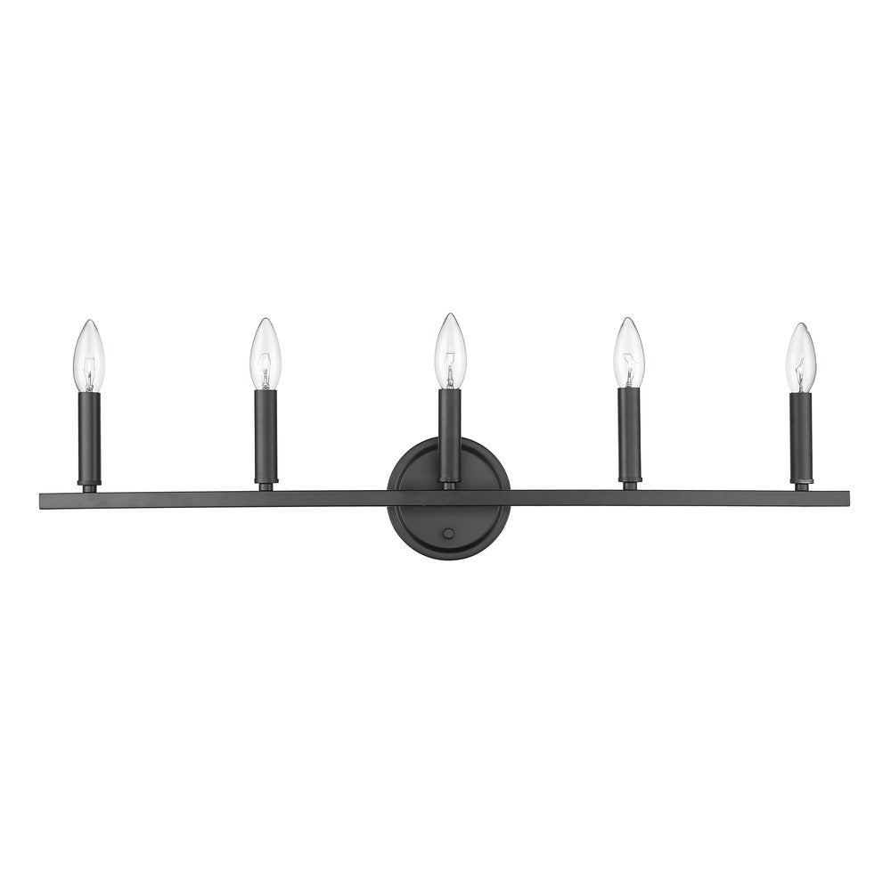 7" Black Metal Vanity Flush Mounted Sconce