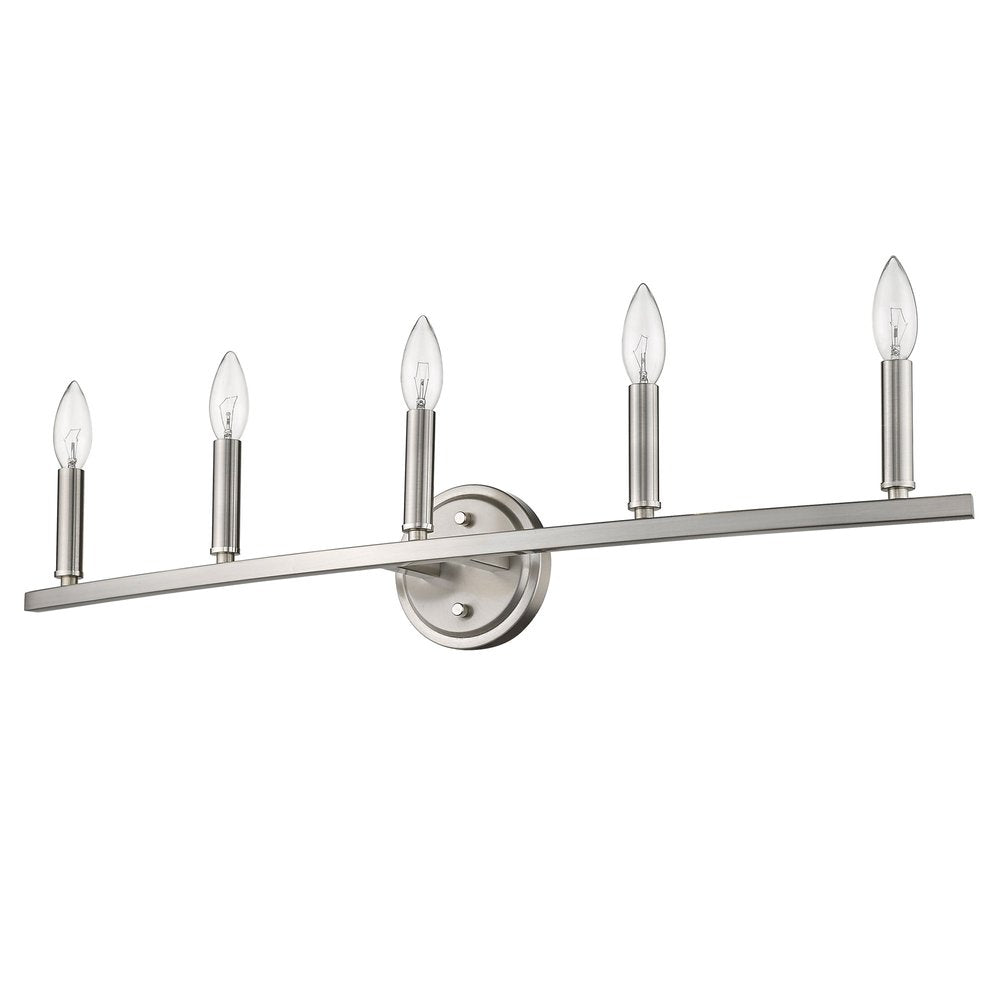 7" Silver Metal Vanity Flush Mounted Sconce