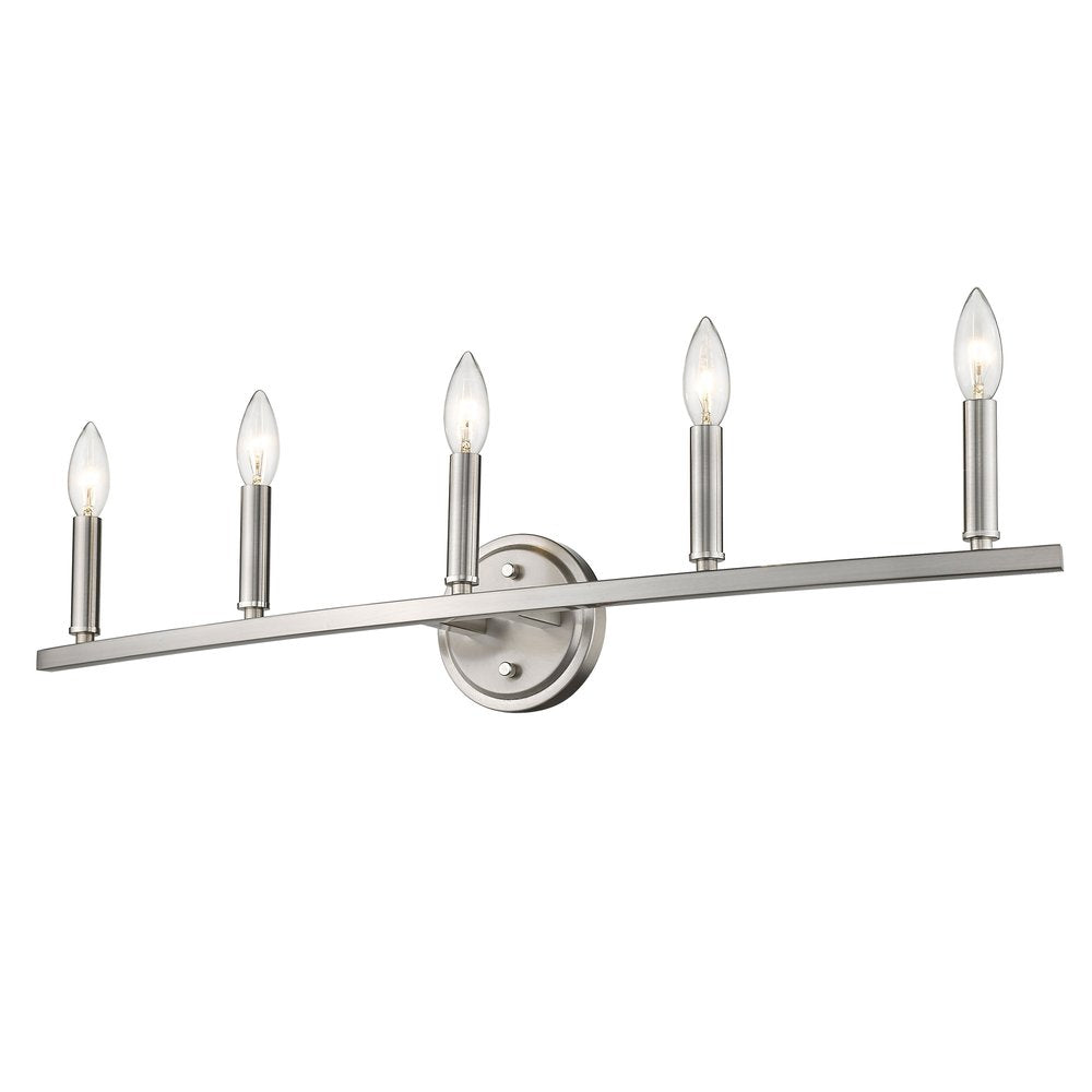 7" Silver Metal Vanity Flush Mounted Sconce