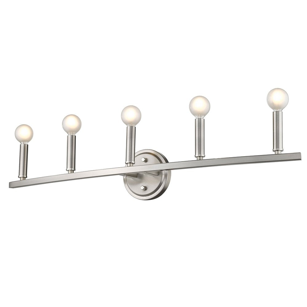 7" Silver Metal Vanity Flush Mounted Sconce