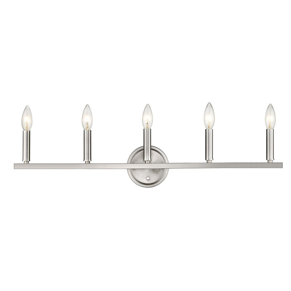 7" Silver Metal Vanity Flush Mounted Sconce
