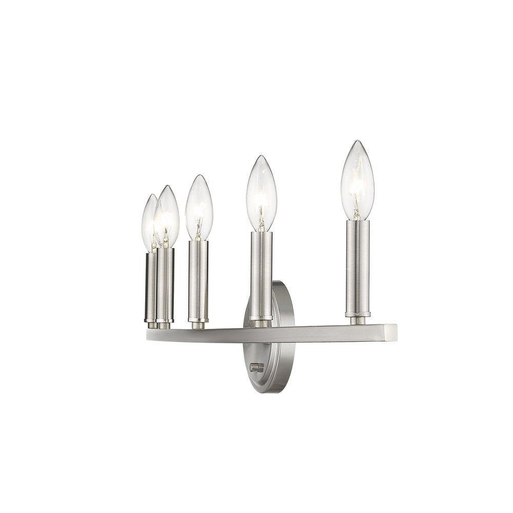 7" Silver Metal Vanity Flush Mounted Sconce