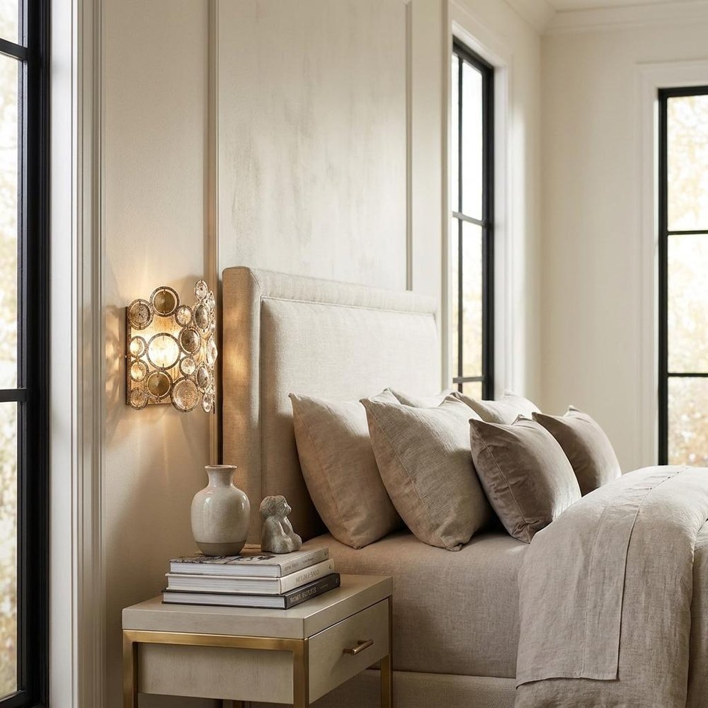 Vitozzi 1-Light Antique Silver Leaf Sconce in a home interior