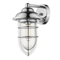 Silver Teardrop Shape Wall Sconce on a white background